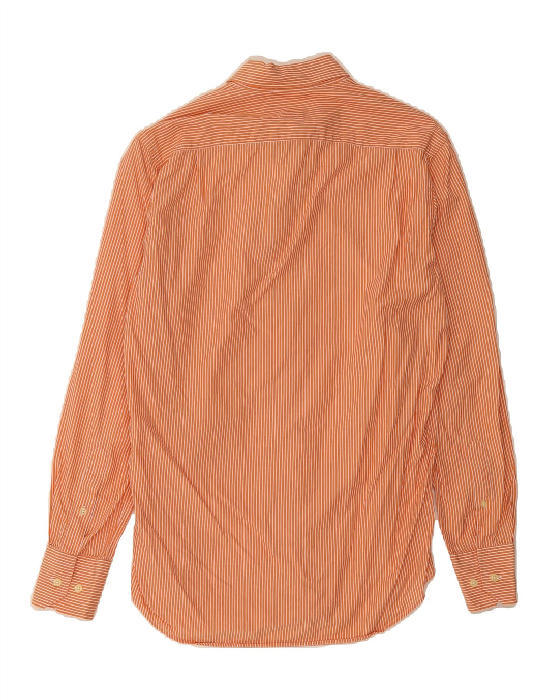 MASSIMO DUTTI Mens Shirt Size 39 15 1/2 Medium Orange Pinstripe Vintage Massimo Dutti and Second-Hand Massimo Dutti from Messina Hembry 
