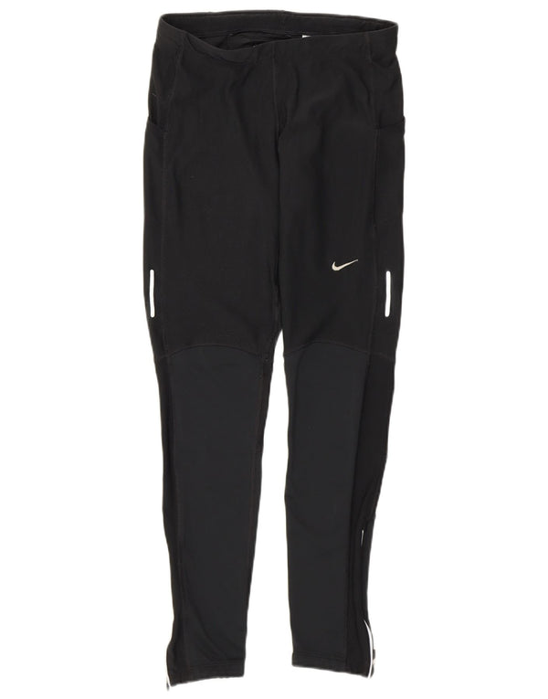 Nike Leggings Dri Fit para mujer UK 40 Mediano Negro Colorblock Poliéster