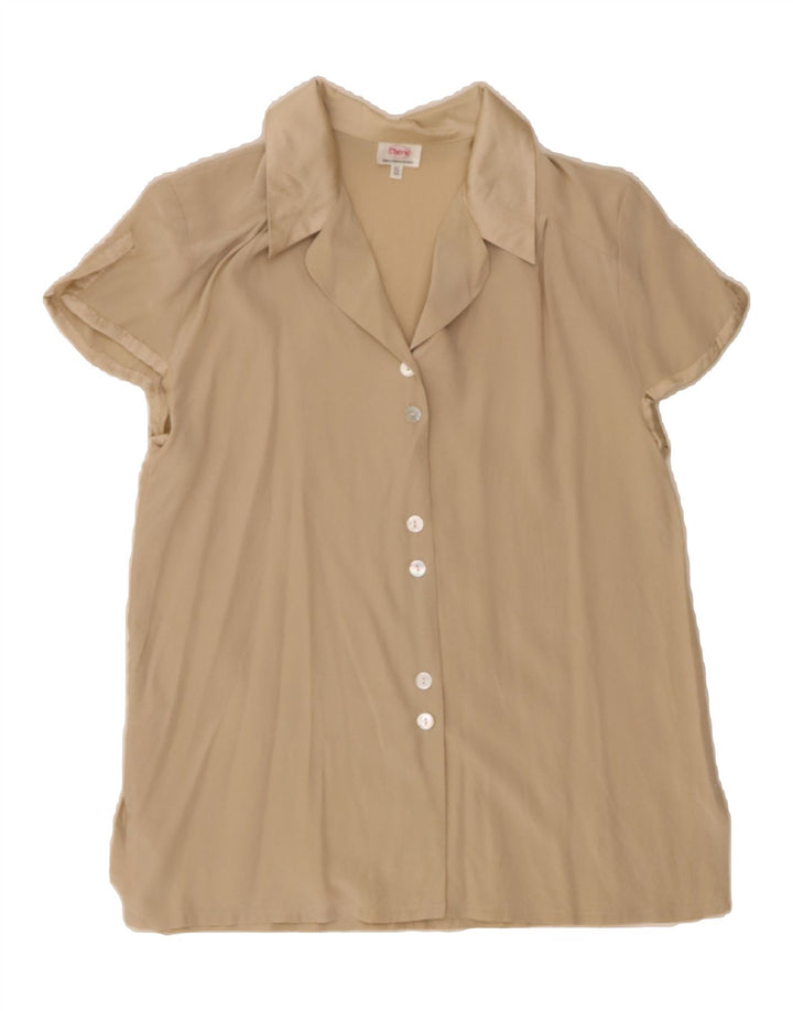CHERIE Womens Short Sleeve Shirt Blouse IT 42/44 Medium Beige Vintage cherie and Second-Hand cherie from Messina Hembry 