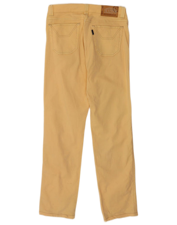 Pantalones Casuales Rectos Mujer Jeckerson W31 L30 Algodón Amarillo