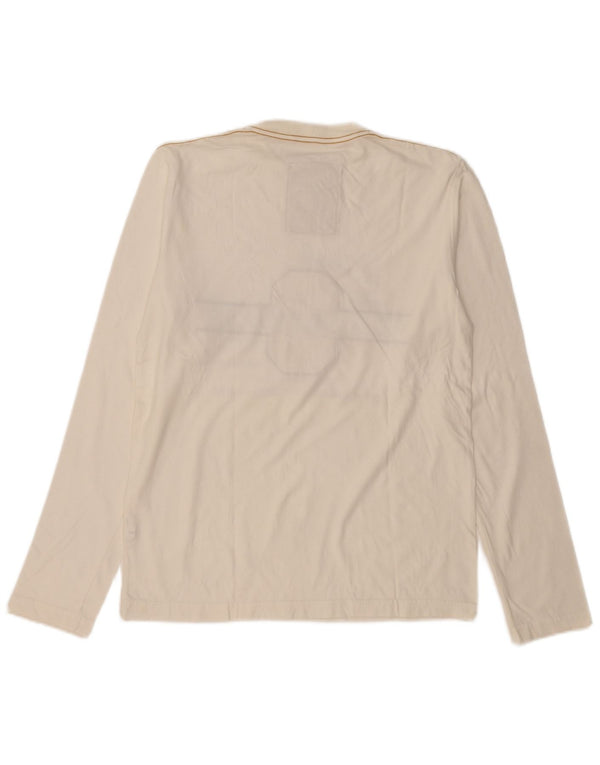 THINK PINK Top gráfico para hombre de manga larga XL de algodón blanco roto