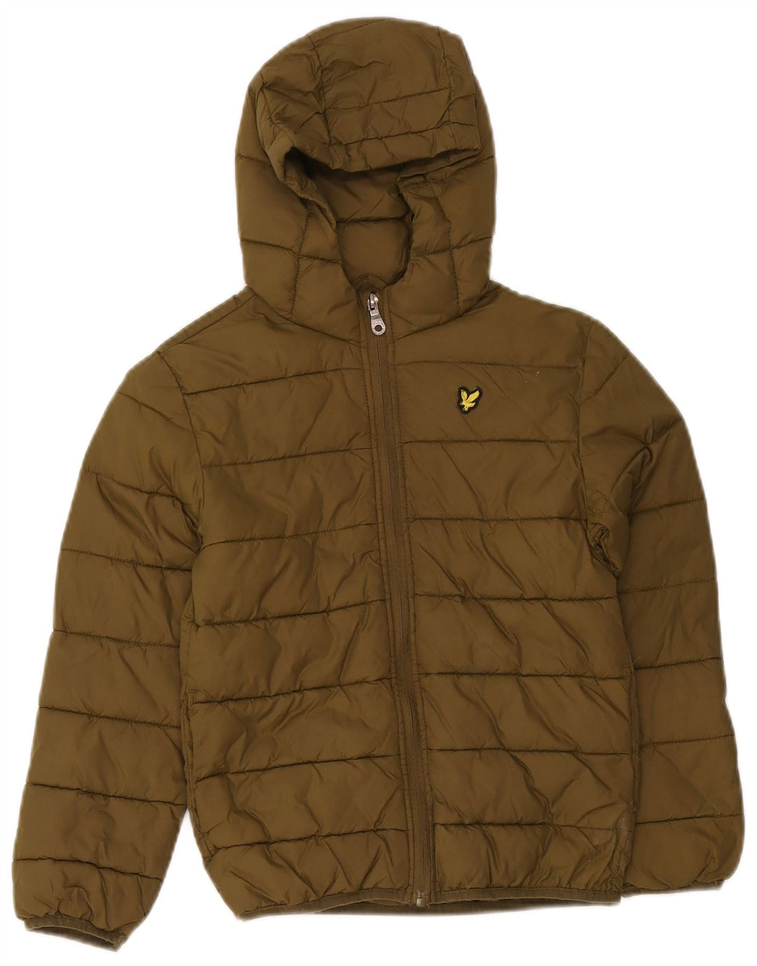 Lyle & Scott Chaqueta acolchada con capucha para niño 7-8 años Caqui Poliamida