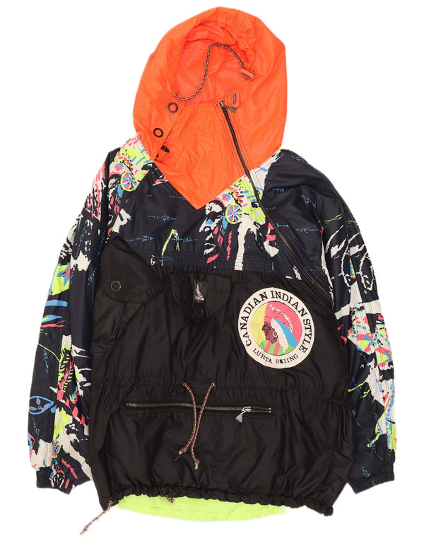 Luhta Chaqueta impermeable tipo jersey de gran tamaño para mujer UK 40 XL Bloque de color negro