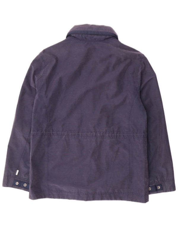 TIMBERLAND Chaqueta impermeable con capucha para hombre UK 38 Medium Azul marino Algodón