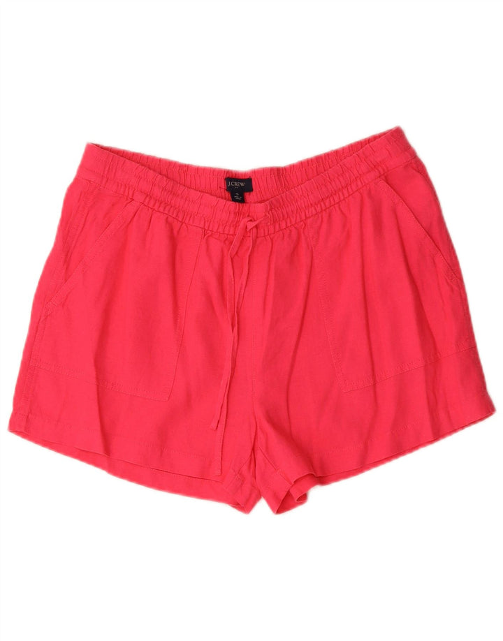 J. Crew Pantalones cortos chinos para mujer pequeños W27 Lino rosa