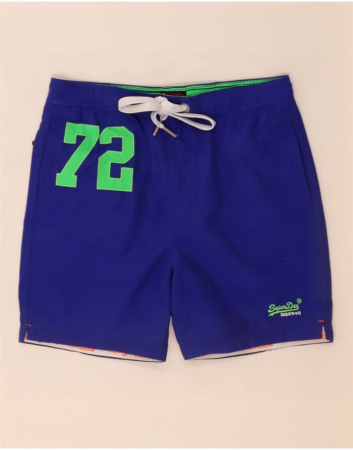 Superdry Shorts De Baño Gráficos Para Hombre Poliéster Azul Medio