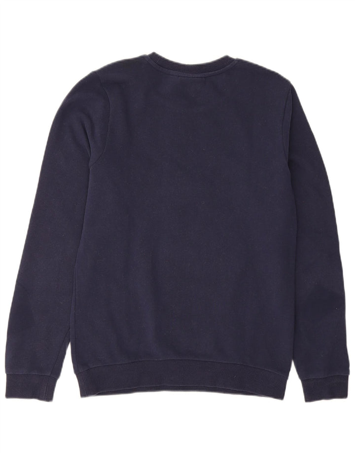 TIMBERLAND Boys Graphic Sweatshirt Jumper 13-14 Years Small Navy Blue