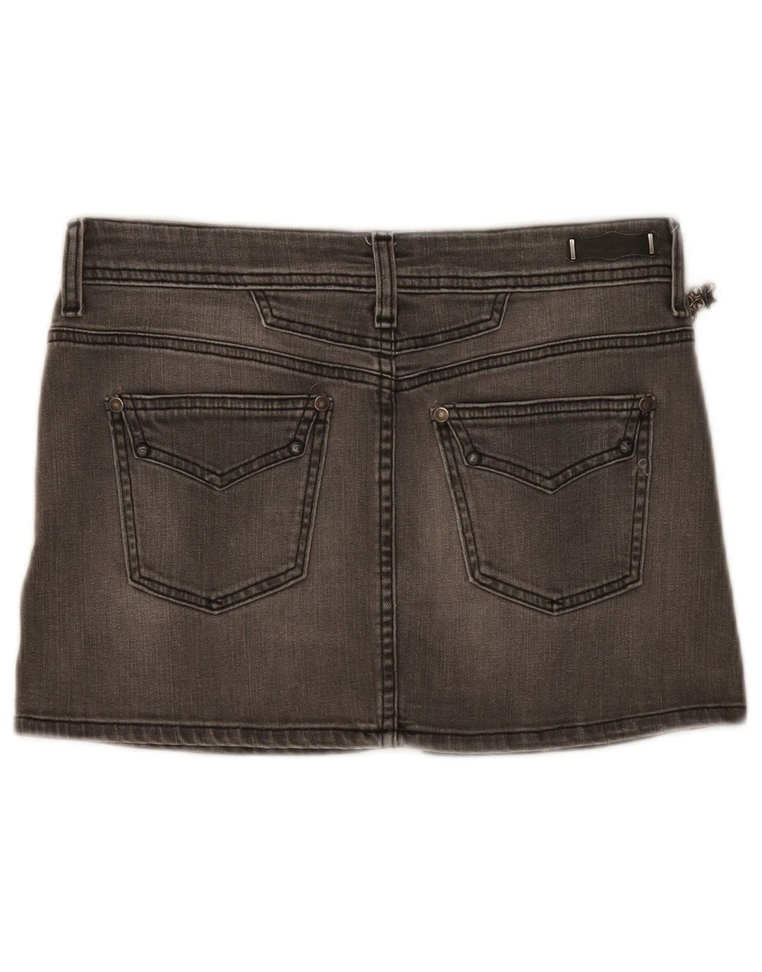 Minifalda Vaquera Replay Mujer W28 Algodón Gris Medio