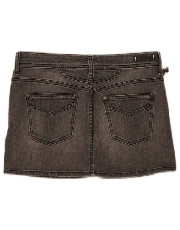 Minifalda Vaquera Replay Mujer W28 Algodón Gris Medio