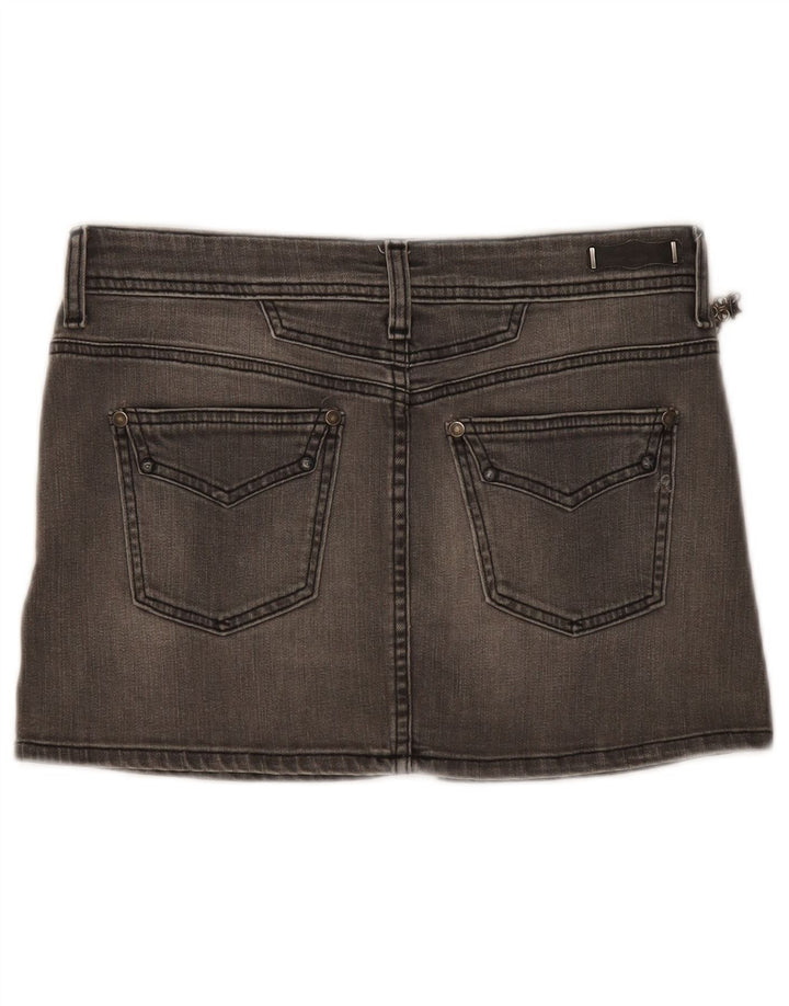 Minifalda Vaquera Replay Mujer W28 Algodón Gris Medio