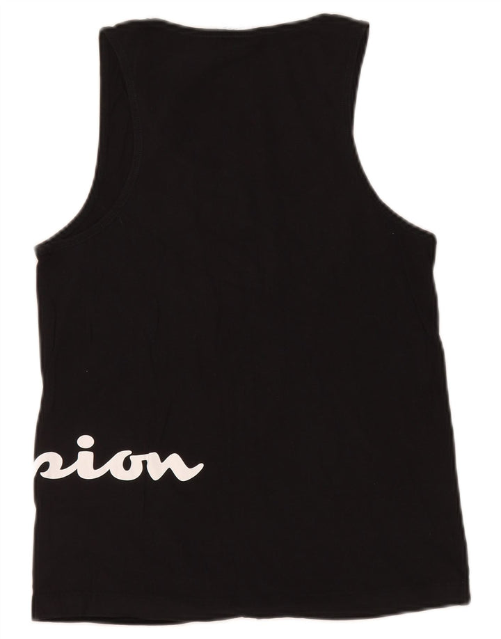 Champion Camiseta sin mangas gráfica para mujer UK 12 Medium Black