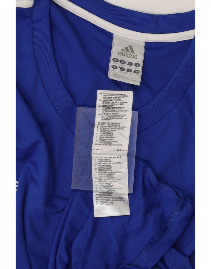 ADIDAS Camiseta Climalite para hombre Top 2XL Poliéster azul