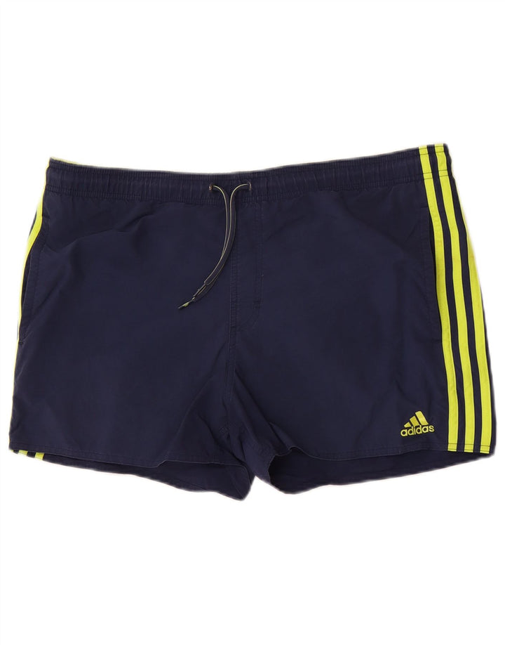 Adidas Hombre Bañador Corto Mediano Azul Marino Nylon