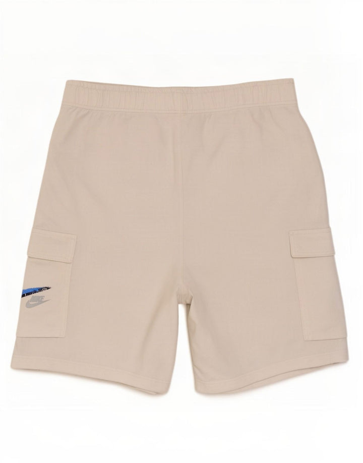 Nike - Pantalones cortos deportivos tipo cargo para hombre, talla grande, algodón blanco