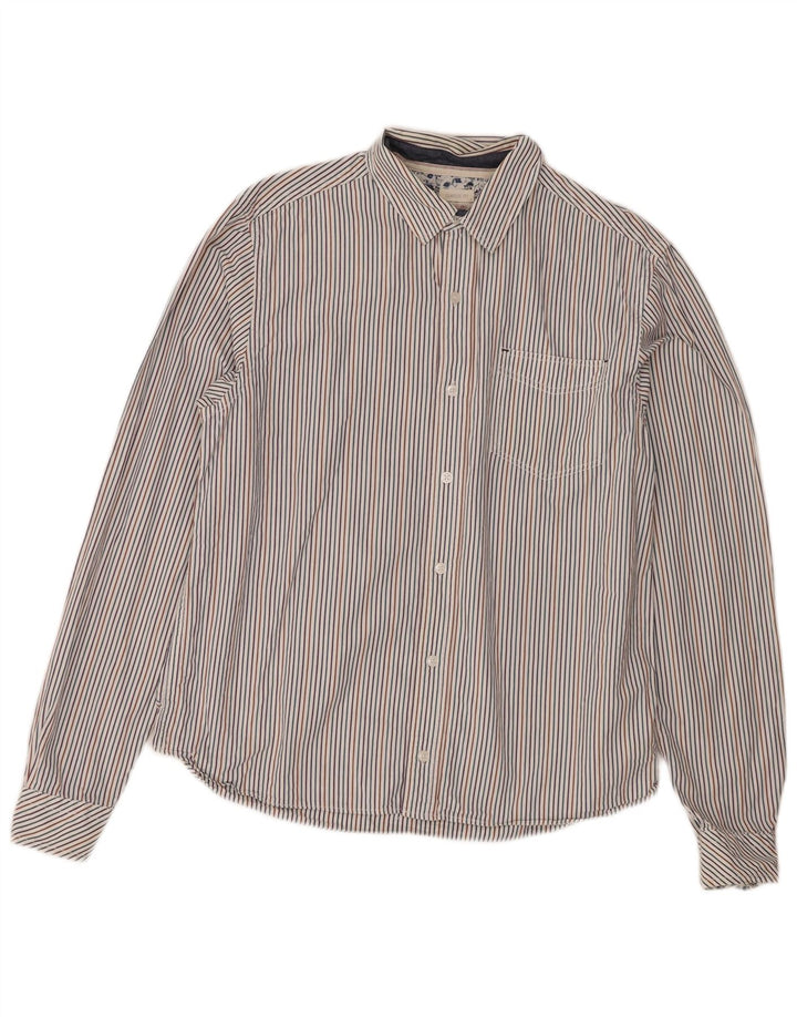 Camisa de corte clásico para hombre de White Stuff, talla pequeña, de algodón con rayas diplomáticas multicolores