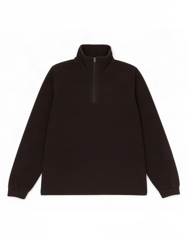 Brugi Jersey de forro polar con cuello y cremallera para mujer UK 44 Mediano Poliéster negro