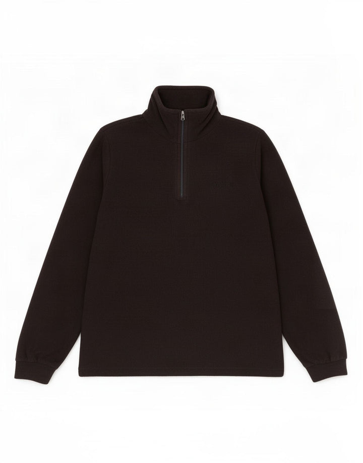 Brugi Jersey de forro polar con cuello y cremallera para mujer UK 44 Mediano Poliéster negro