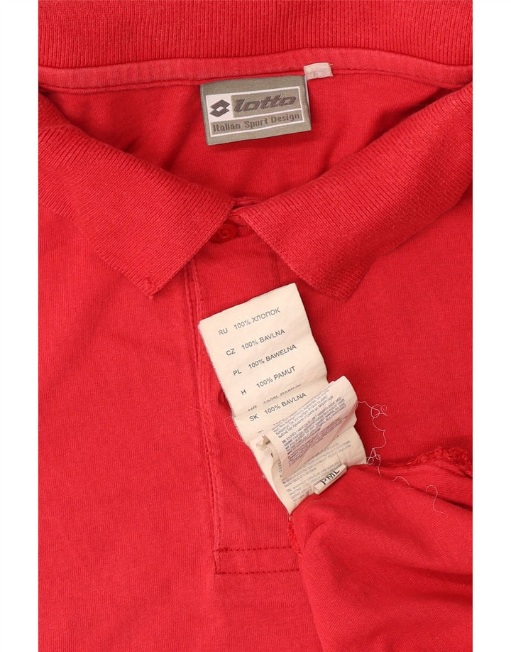 LOTTO Polo Hombre Grande Rojo Algodón