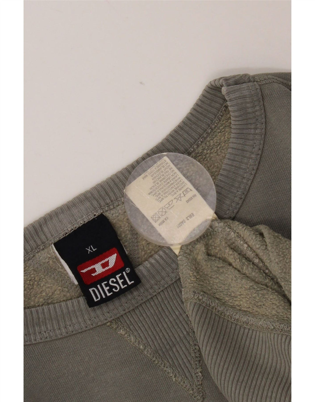 Diesel Hombre Sudadera Gráfica Jumper XL Gris