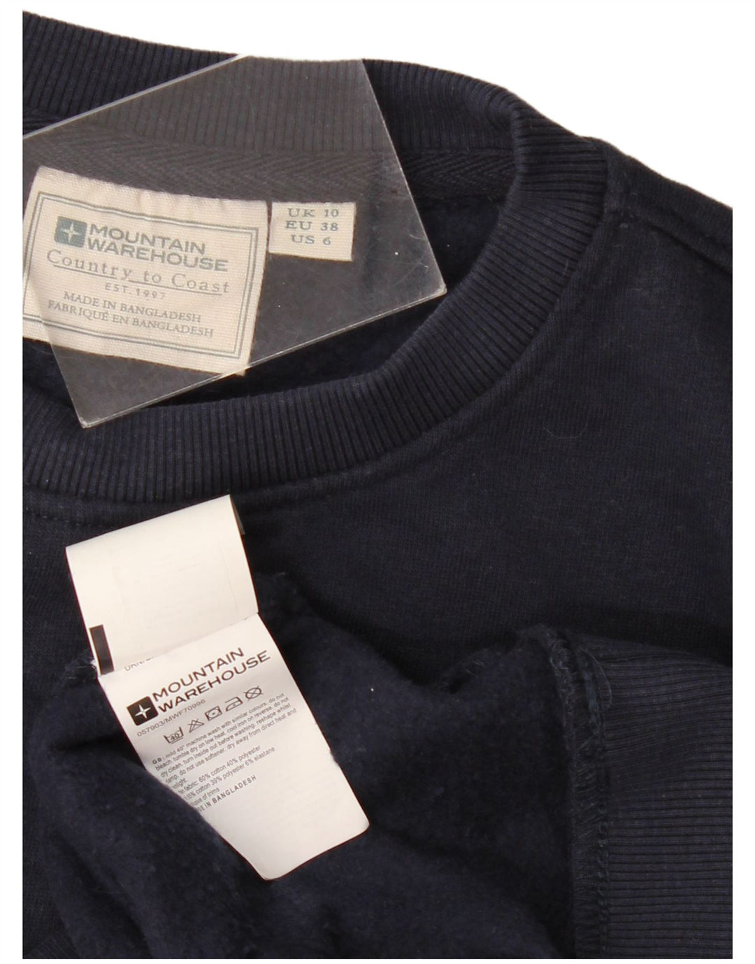 Mountain Warehouse Jersey tipo sudadera extragrande para mujer UK 10 Small Azul marino