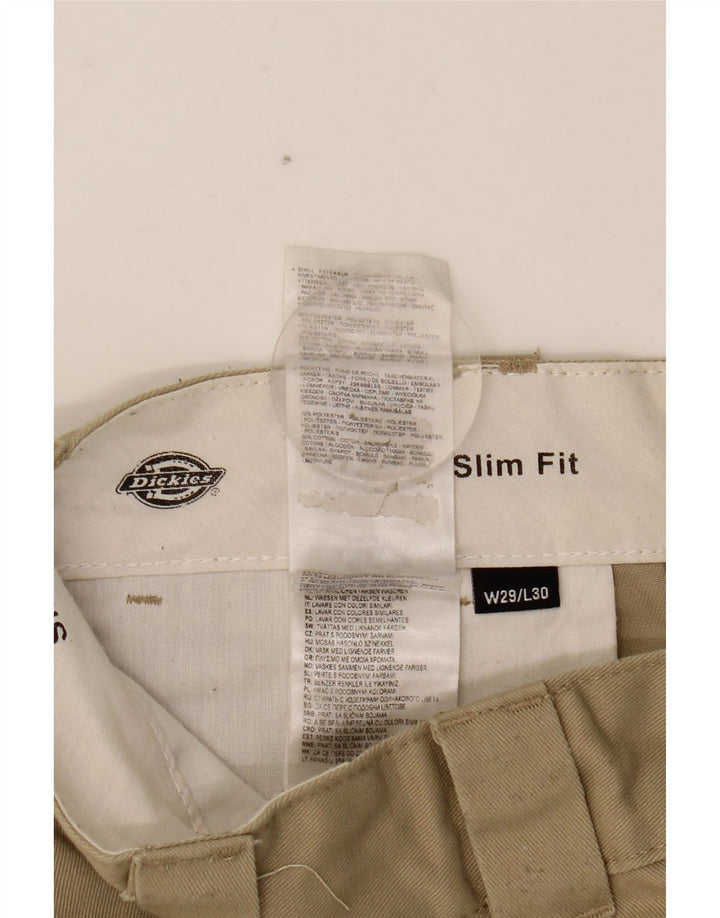 DICKIES Pantalón chino slim fit para hombre W29 L30 Poliéster beige