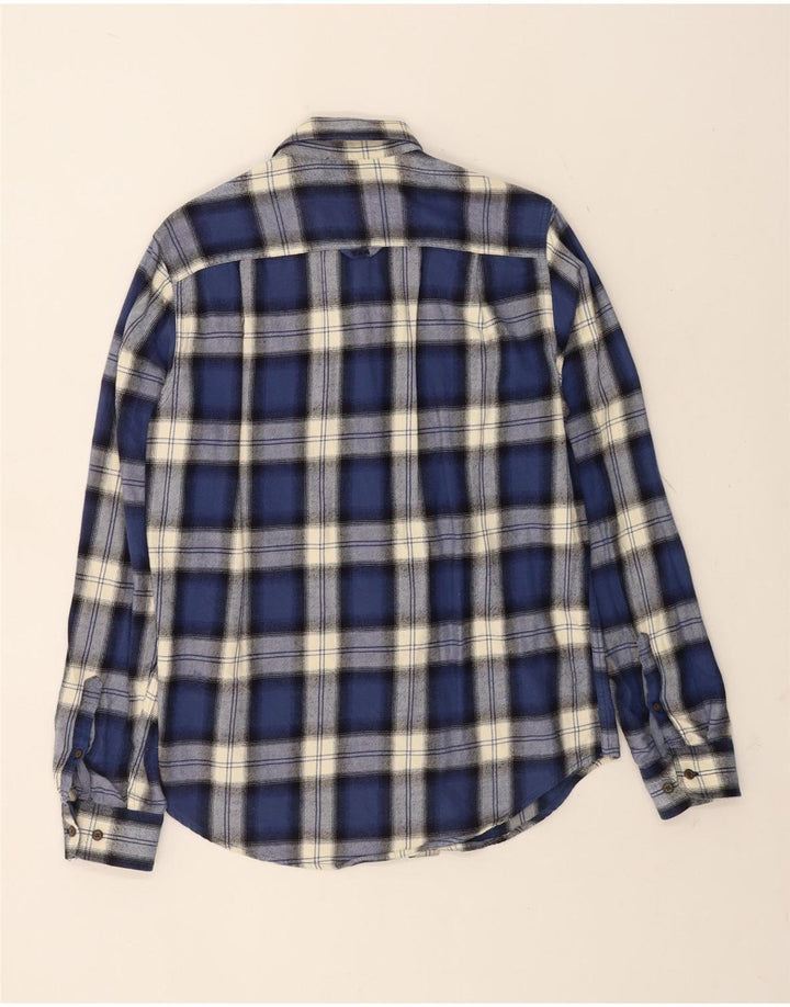 Superdry Camisa De Franela De Algodón A Cuadros Azul Marino Pequeña