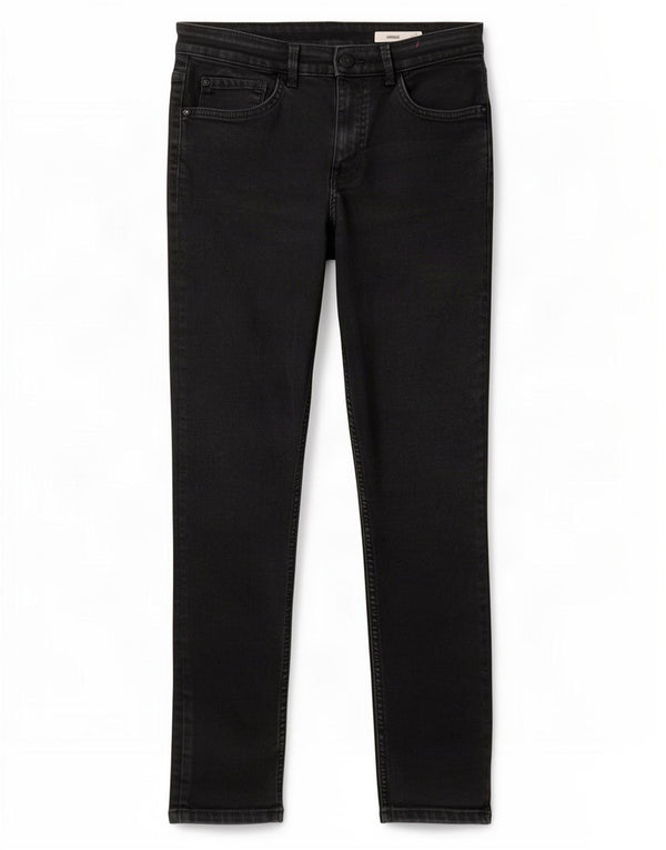 Marks & Spencer Jeans ajustados para mujer UK 12 Medium W30 L25 Algodón negro