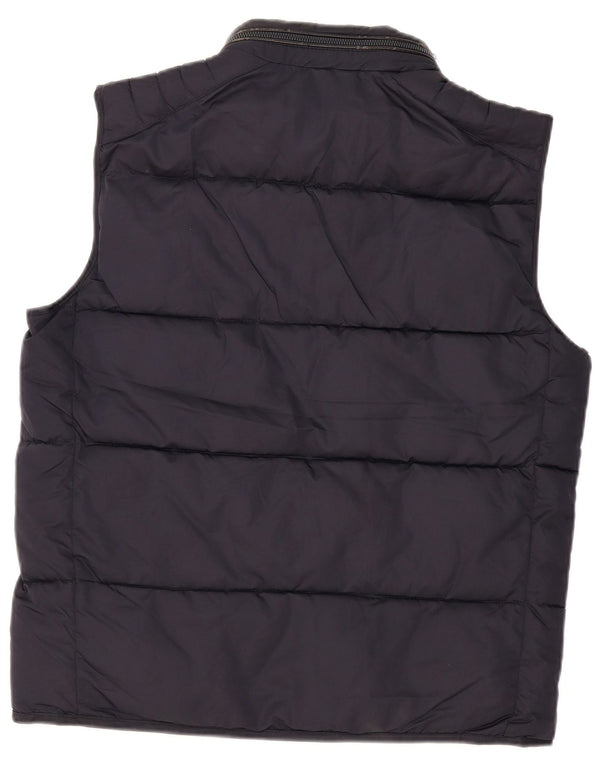 Zara Hombre Chaleco Acolchado UK 42 XL Poliéster Azul Marino