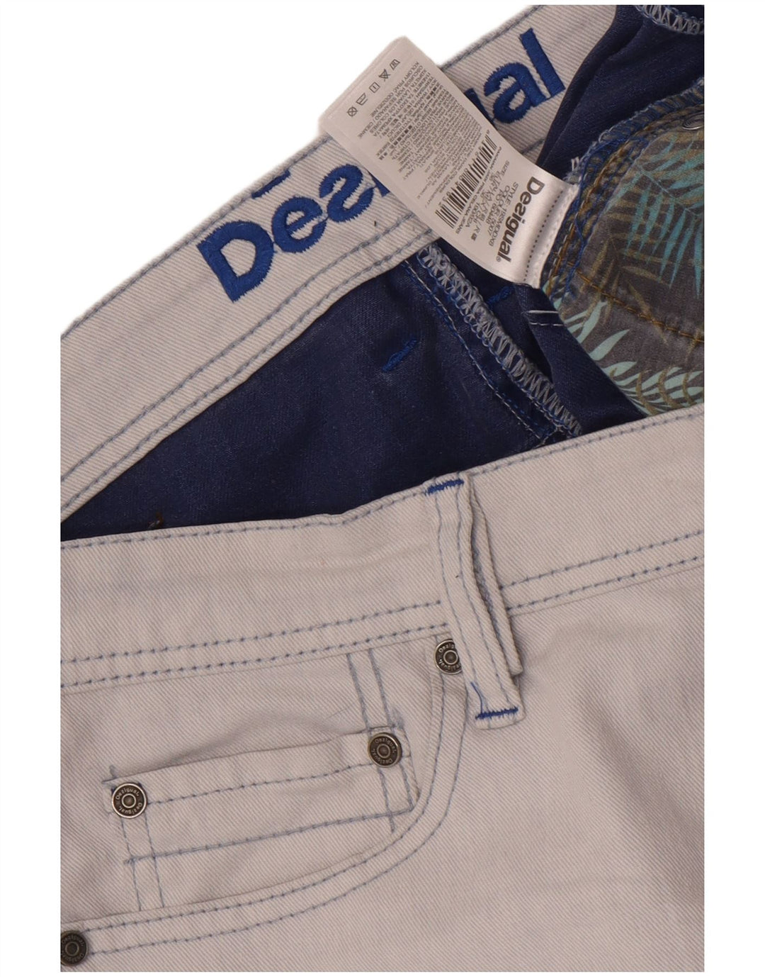 Vaqueros Desigual Hombre Slim W36 L33 Algodón Azul