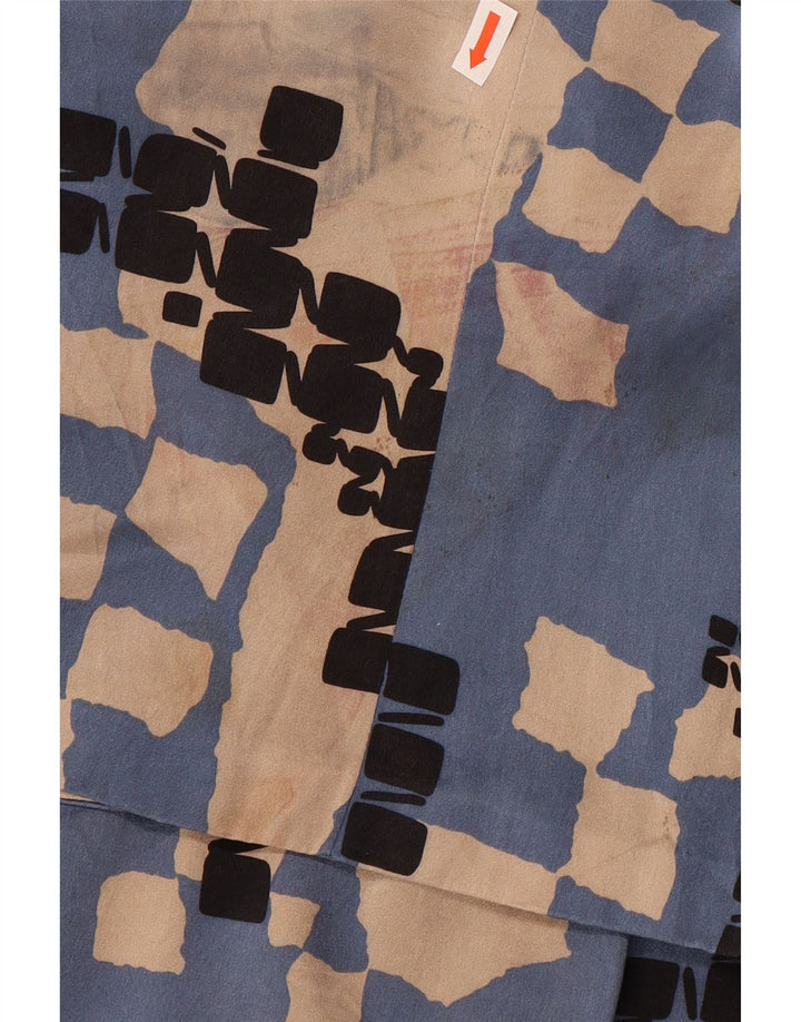 LES COPAINS Conjunto de falda de 2 piezas para mujer IT 42 Medium W28 Seda geométrica azul