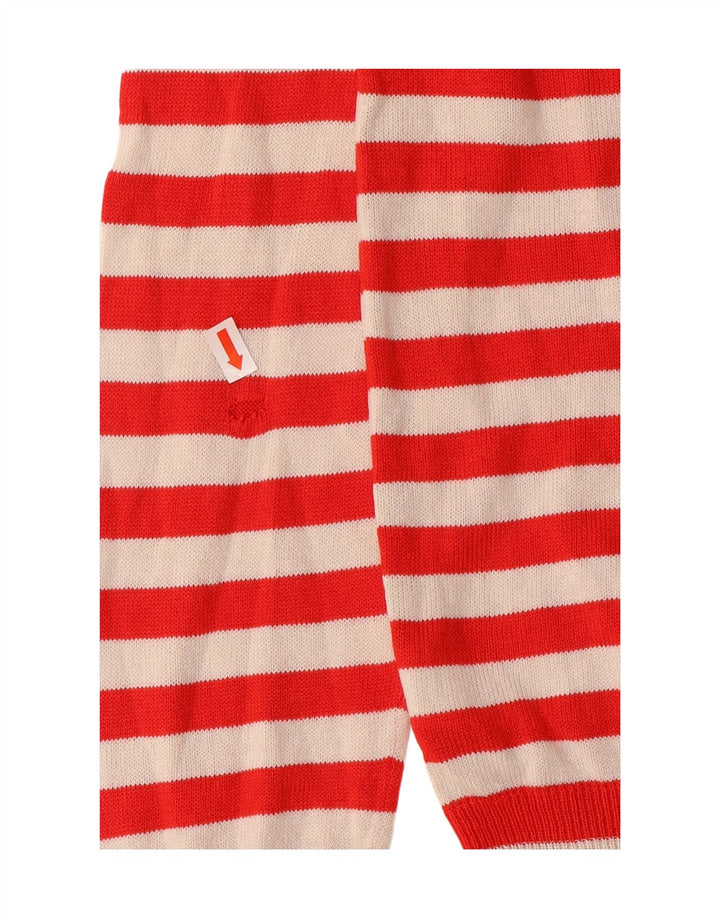 Marks & Spencer Suéter de Cuello Redondo para Mujer UK 44 Mediano Rayas Rojas