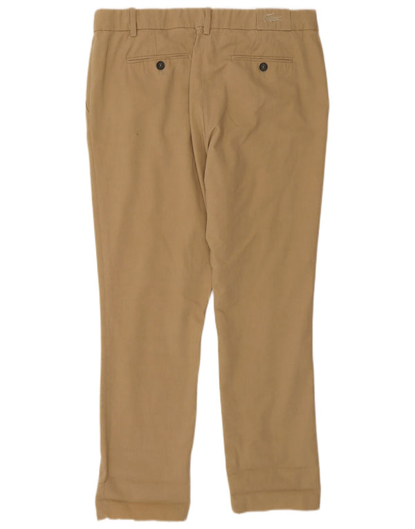 Lacoste Pantalón chino recto para mujer Talla 40 Mediano W30 L28 Algodón beige