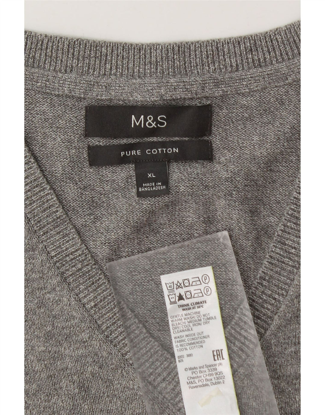 Marks & Spencer - Camiseta sin mangas para hombre, talla XL, algodón gris