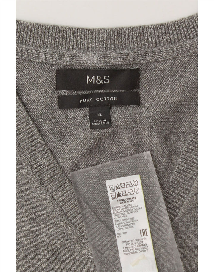 Marks & Spencer - Camiseta sin mangas para hombre, talla XL, algodón gris