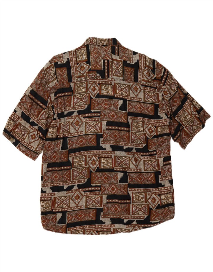 Explorer Camisa Manga Corta Hombre XL Marrón Geométrico