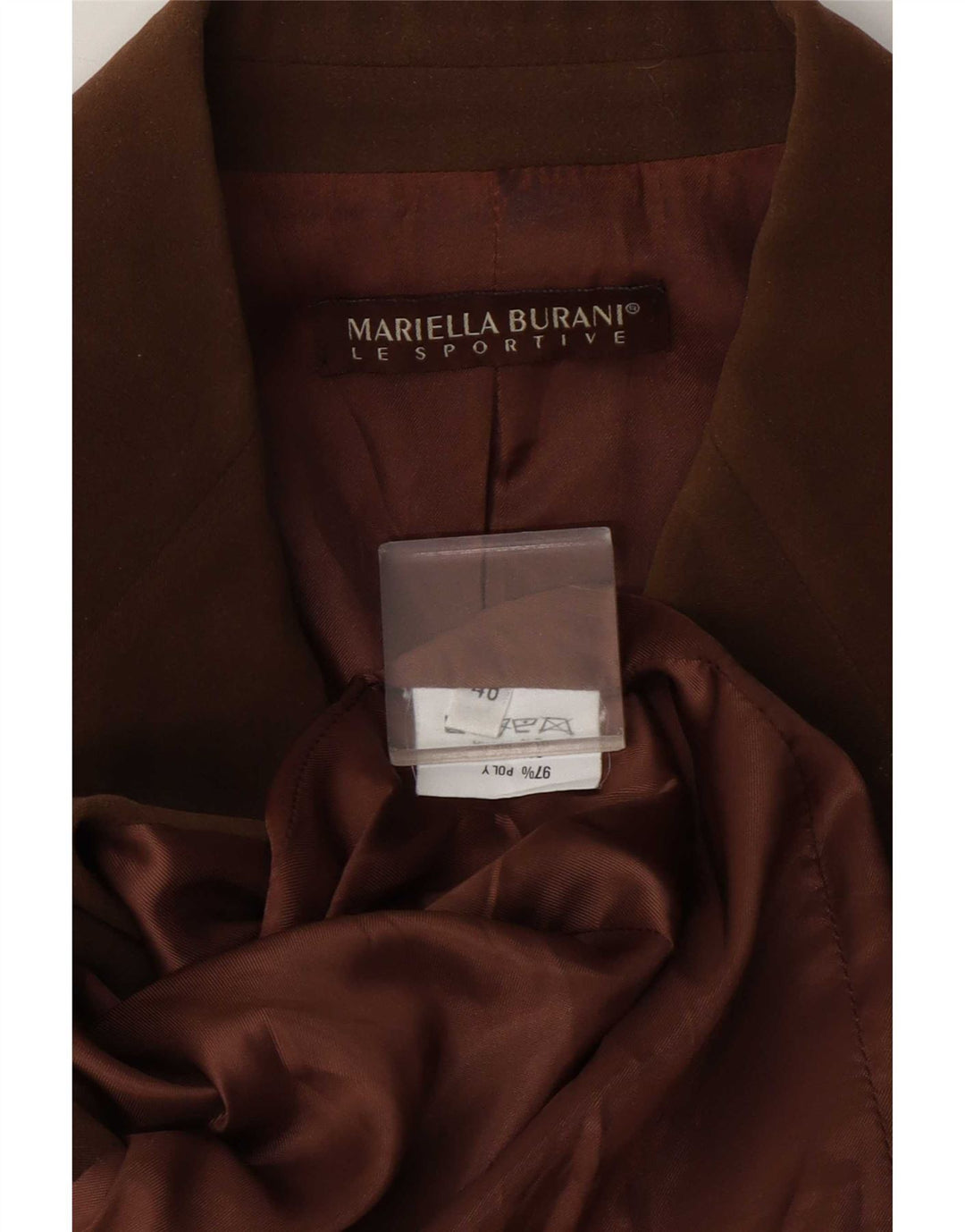 Mariella Burani Chaqueta tipo blazer de 3 botones para mujer EU 40 Marrón medio