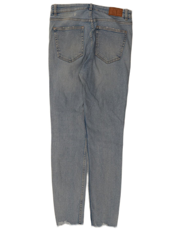 Zara Jeans Ajustados Desgastados para Mujer EU 40 Medium W30 L27 Azul