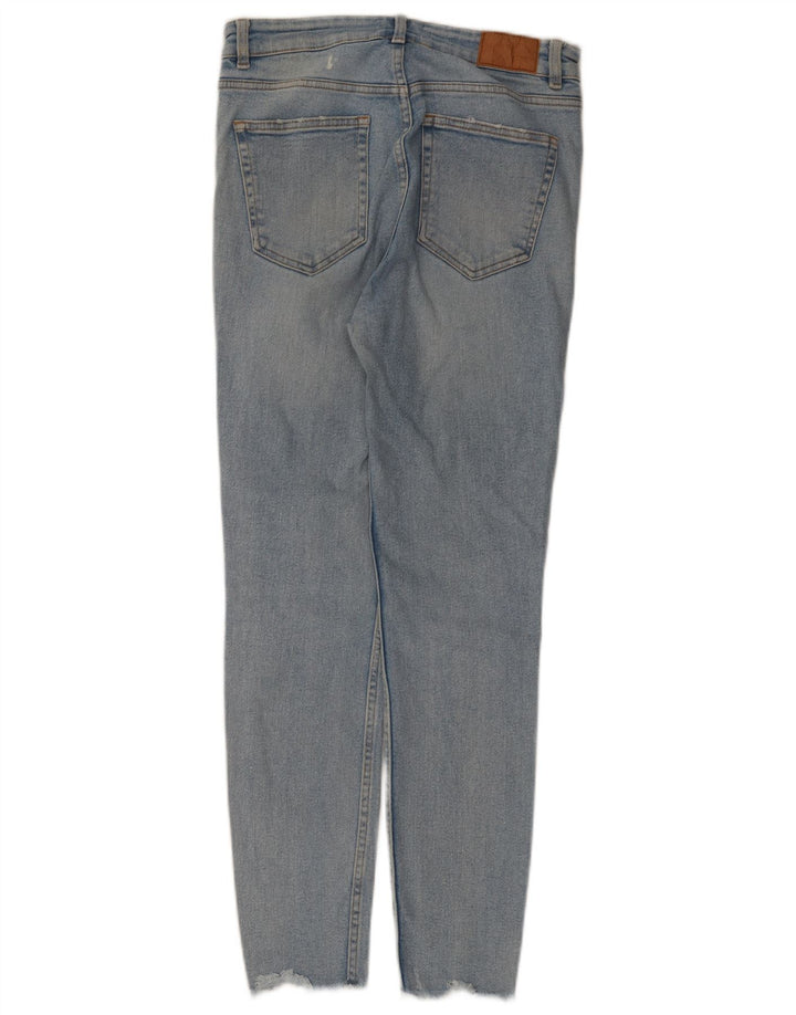 Zara Jeans Ajustados Desgastados para Mujer EU 40 Medium W30 L27 Azul