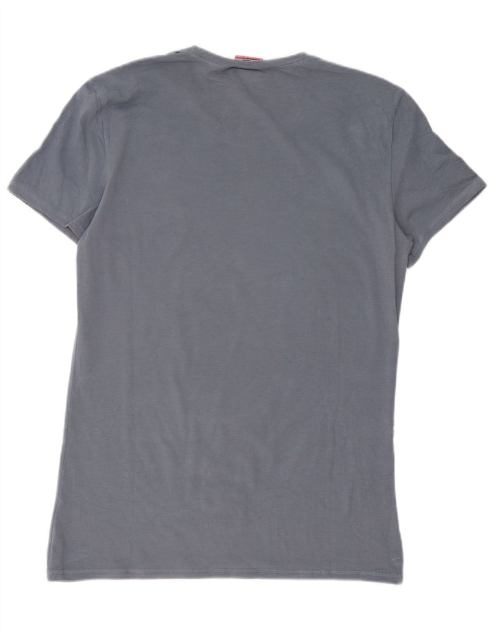 Fila - Camiseta para hombre, talla grande, algodón azul