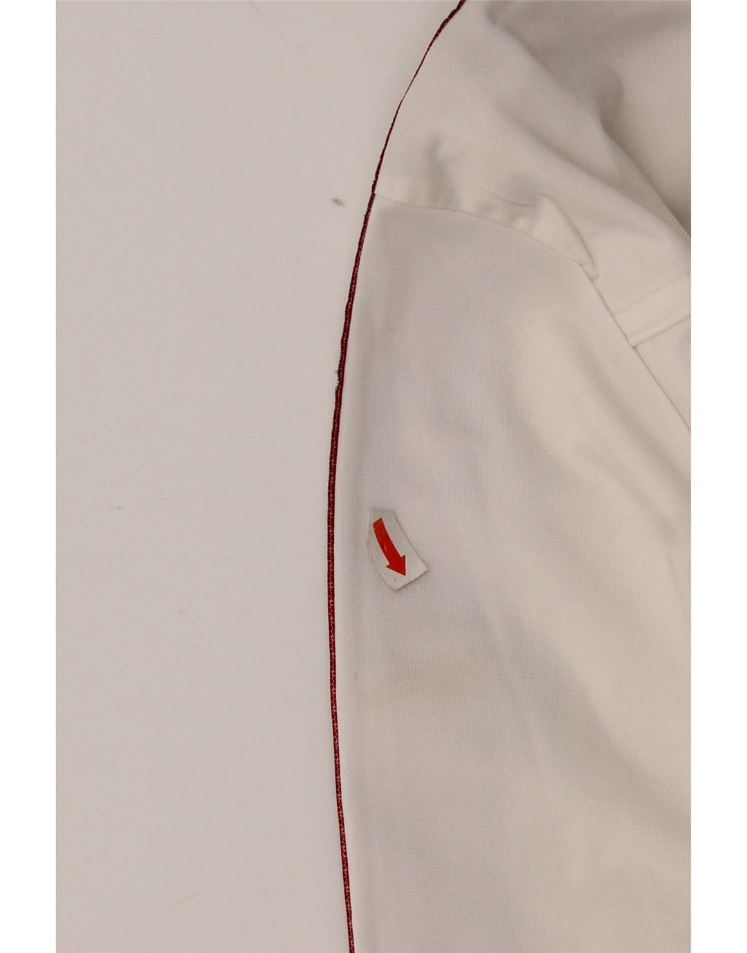 Champion Mujer Gráfico Chándal Top Chaqueta UK 10 Pequeño Poliéster Blanco