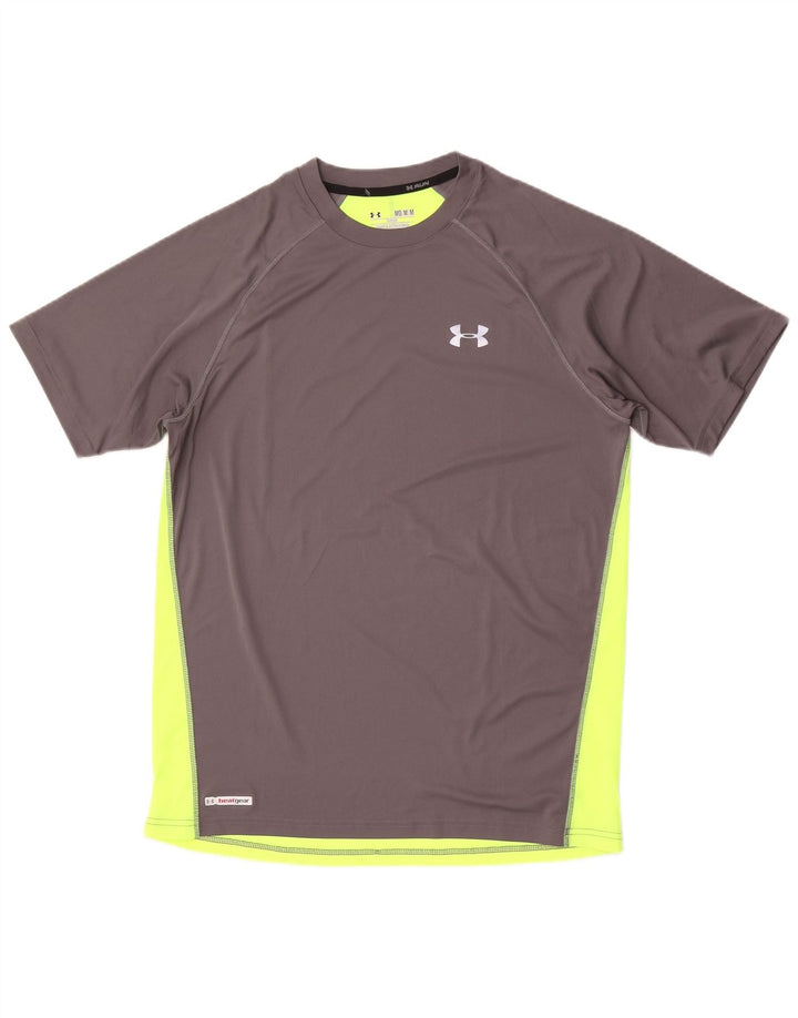 Camiseta Under Armour Heat Gear para hombre con bloques de color gris medio