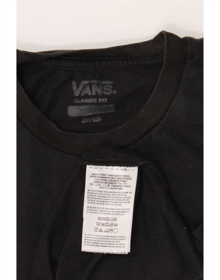 Vans Camiseta con gráfico de ajuste clásico para hombre Top mediano de algodón negro