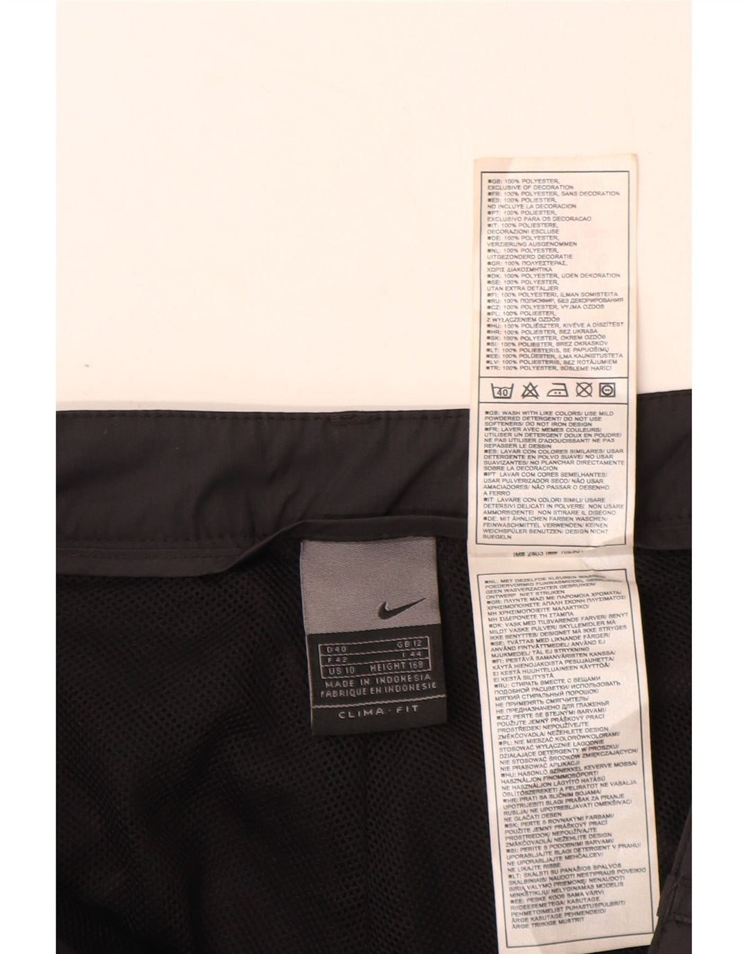 NIKE Pantalones de chándal para mujer UK 44 Mediano Negro Poliéster