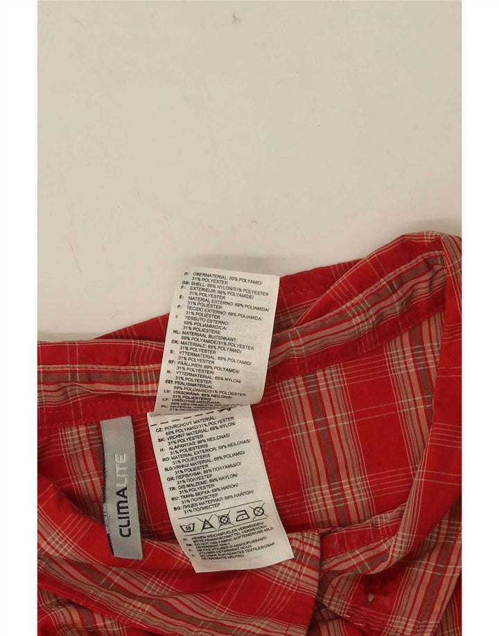 Adidas - Camiseta de manga corta Climalite para hombre, talla 2XL, color rojo, poliamida
