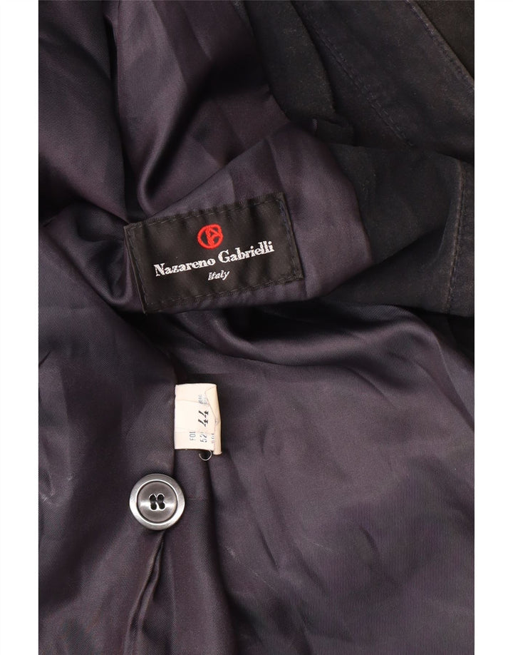 Nazareno Gabrielli Chaqueta de ante para mujer IT 44 Medium Azul marino