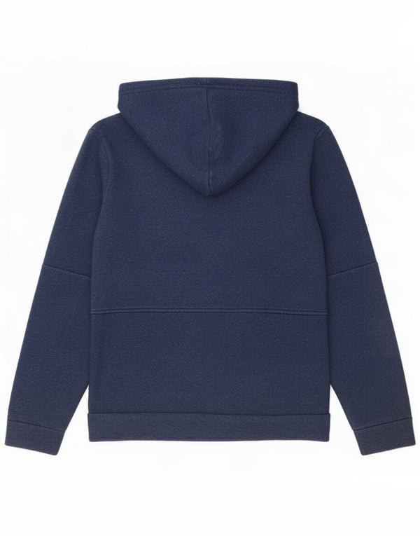 Adidas Hombre Zip Sudadera Con Capucha Suéter Medio Azul Marino Algodón