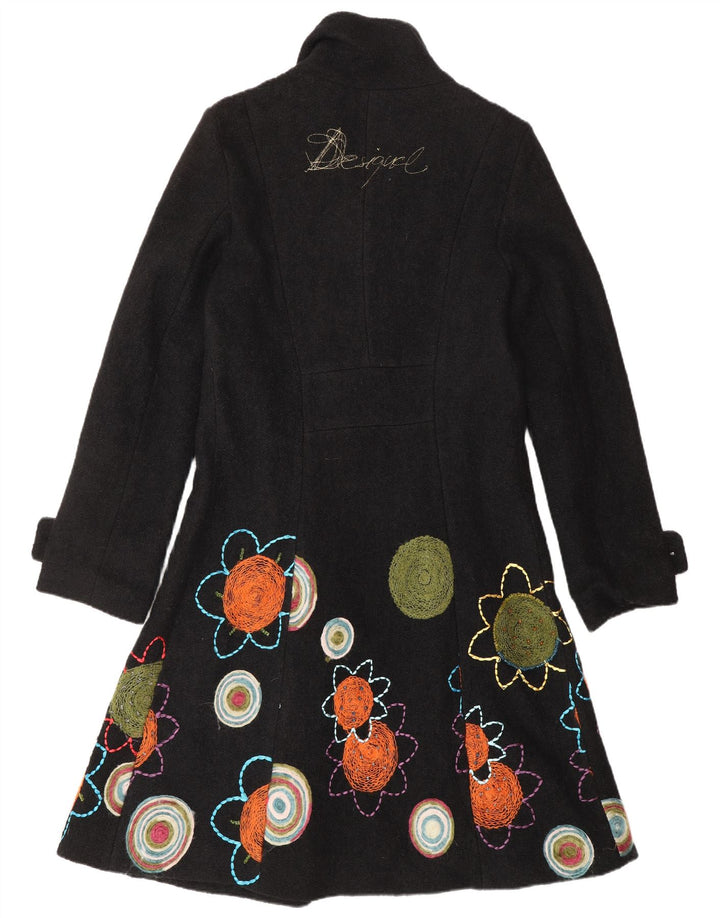 Desigual Abrigo gráfico para mujer Reino Unido 10 Pequeño Negro Floral