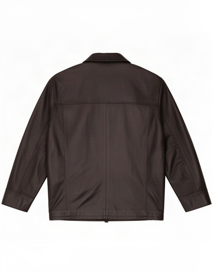 Vintage hombres chaqueta de cuero Reino Unido 40 grande negro