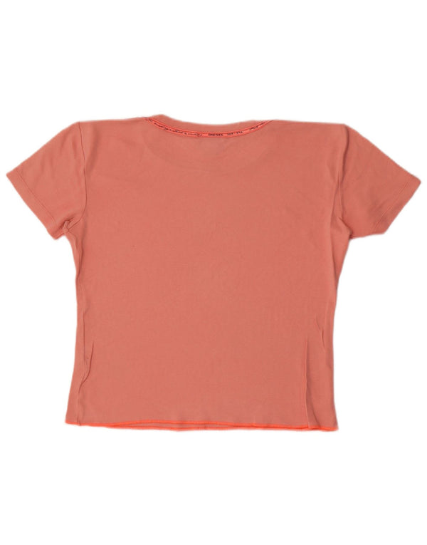 Diesel Camiseta Corta para Mujer UK 40 XL Algodón Rosa