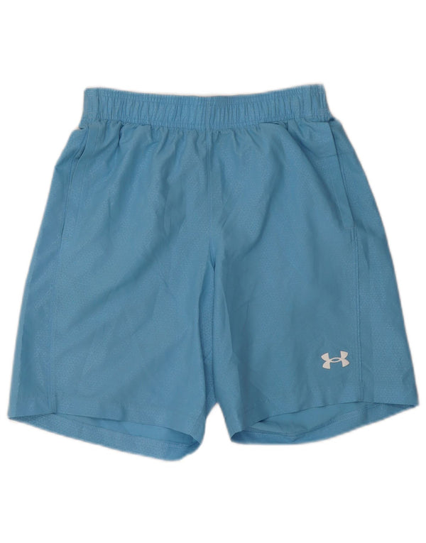 Under Armour Mens Graphic Sport Shorts Small Blue Geometric Polyester